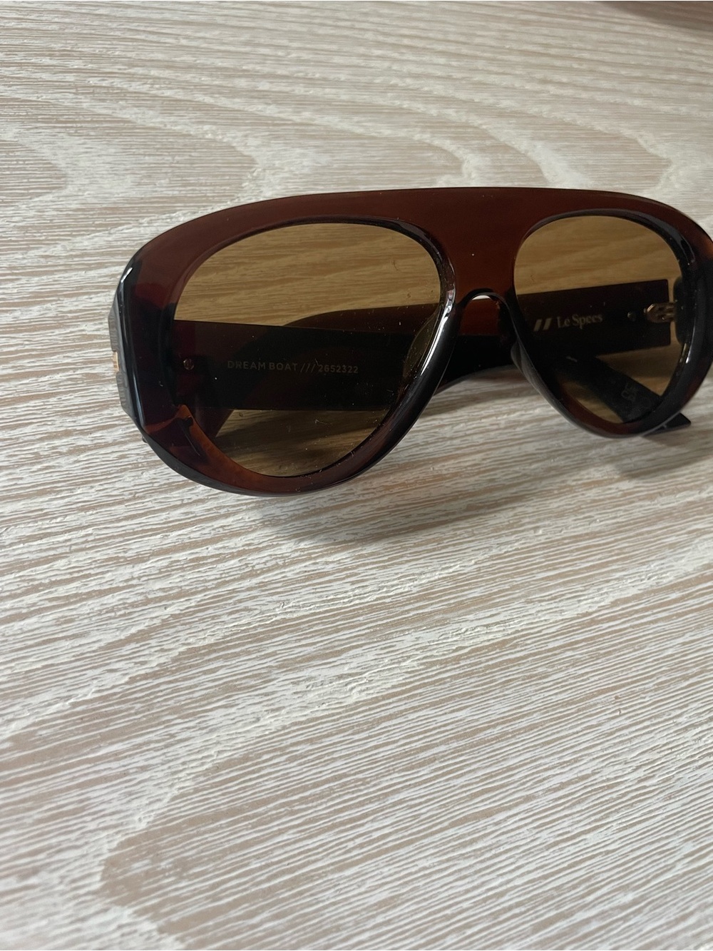 Le Specs Dream Boat Sunglasses in Cocoa